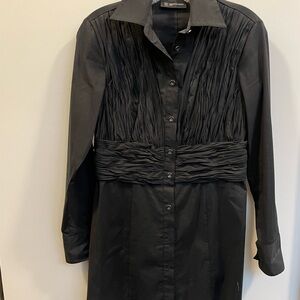 INC International Concepts Black Button Down Shirt